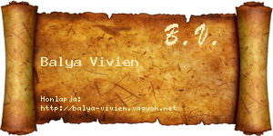 Balya Vivien névjegykártya